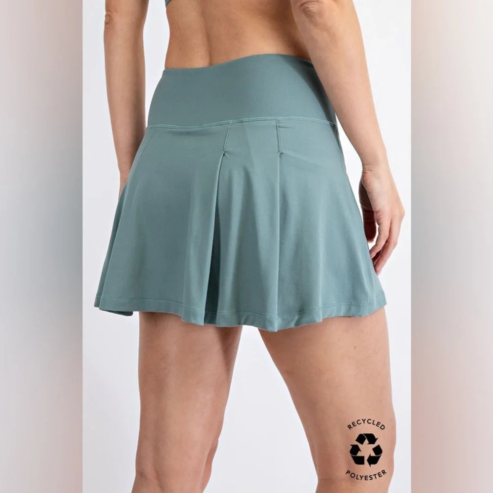 Rae Mode Tennis Skirt Skort Sage Green Size Small Preppy Athleisure Pickleball
